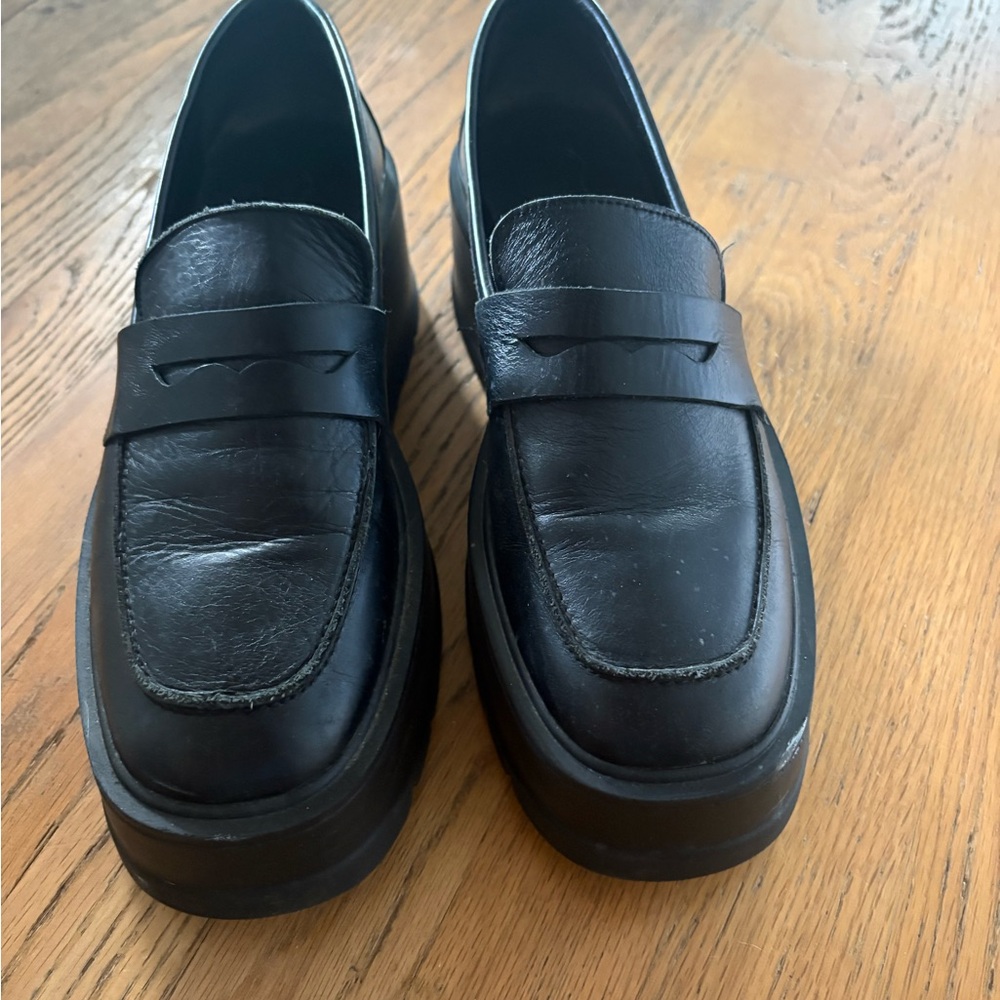 Free People Women's Black Nico Platform Loafers